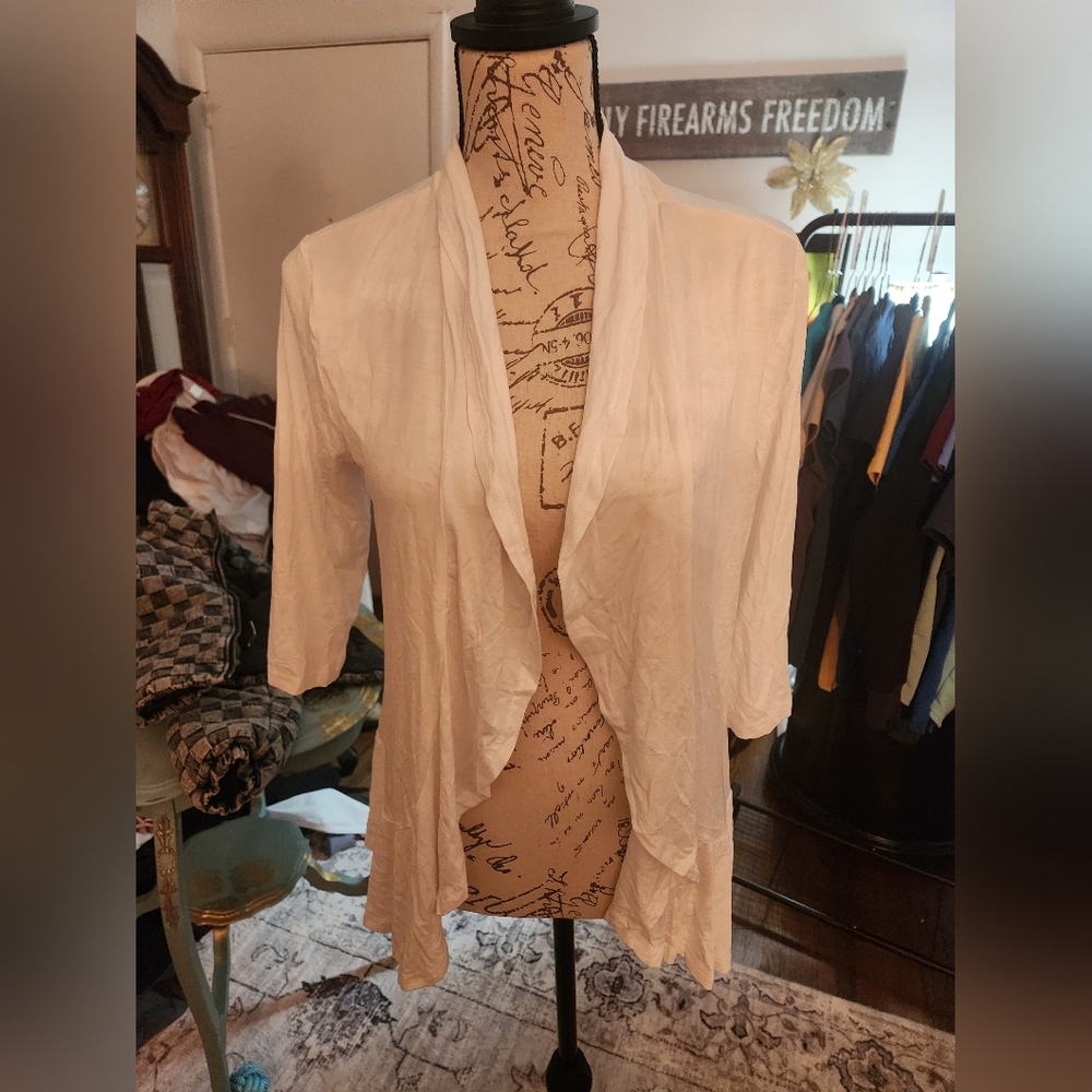 Elegant Cream Cardigan NWT Bluetime Large